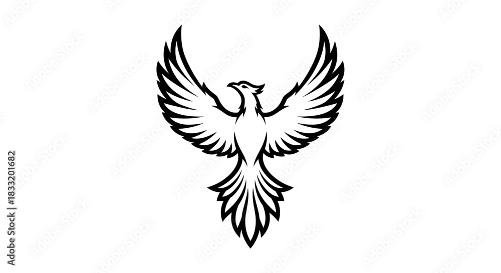 Obraz premium Phoenix Rising A Symbol of Rebirth and Transformation.