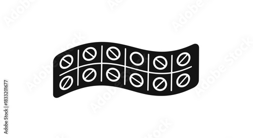 Pill Blister Pack Illustration Medication and Healthcare Concept.