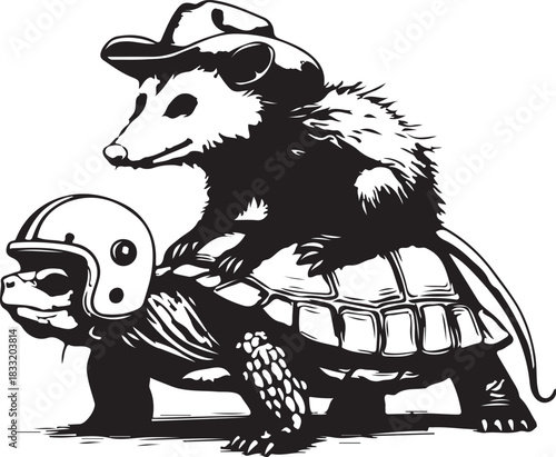 Cute vector illustration of wild animals including a polar bear cub, wolf, and other happy cartoon mammals