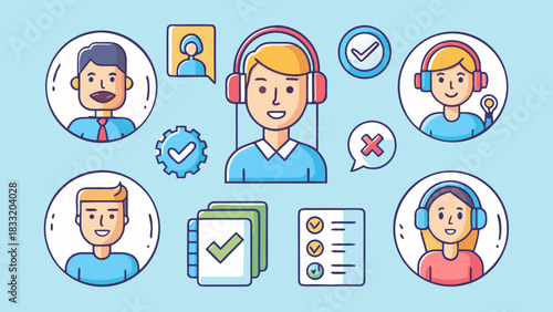 A Customer Service Representative With Headset Helping Online