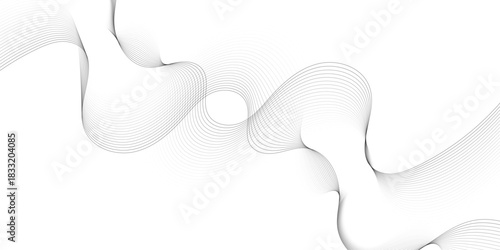 Abstract wave blend lines on transparent background. Design for banner, wallpaper, background and many more. Undulate Grey Wave Swirl, frequency sound wave, twisted curve lines with blend effect.
