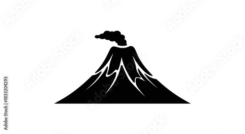 Volcano Eruption Silhouette A Powerful Symbol of Natures Fury.