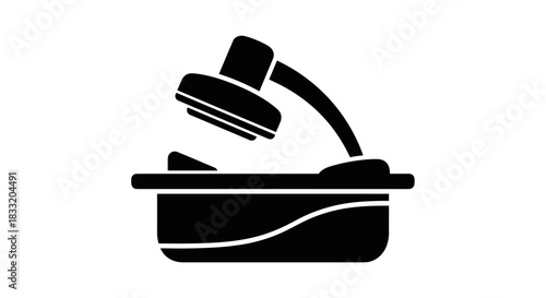 Microscope Icon Scientific Research and Discovery.