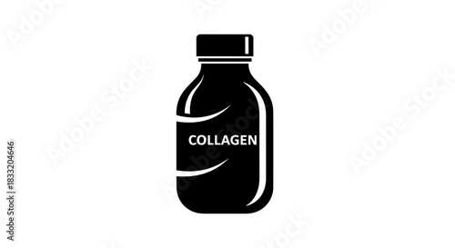 Collagen Supplement Bottle Enhancing Beauty and Wellness Naturally.