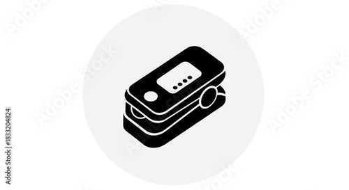 Pulse Oximeter Illustration Monitoring Blood Oxygen Saturation Levels.