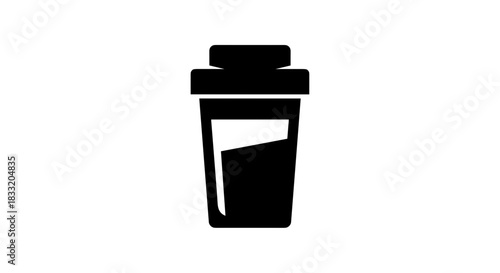 Protein Shaker Icon Fitness and Nutrition Symbol for Healthy Lifestyles.