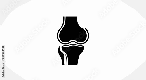 Knee Joint Anatomy Illustration for Medical and Healthcare.