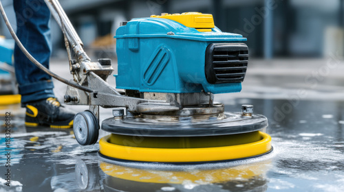 a worker using a pressure w...