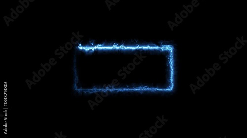 Wallpaper Mural Neon box frame animated neon banner frame square, technology, thunder, red color neon box icon. neon rectangle picture frame Torontodigital.ca