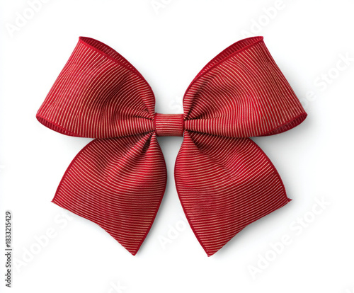 Red bow ribbon isolated on ...
