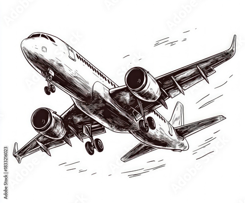 plane silhouette icon , bla...