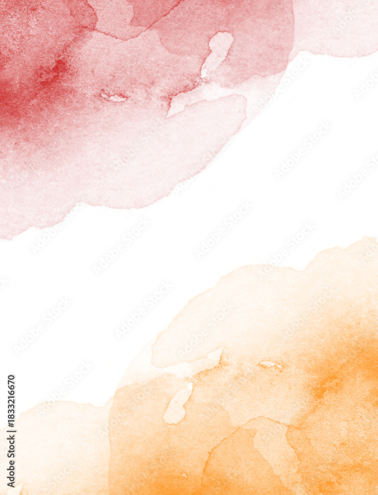Fototapeta premium Soft watercolor wash background with pink and orange hues