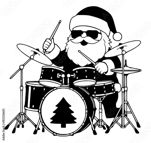 santaclaus with drumsticks