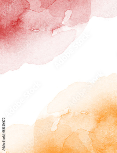 Soft watercolor wash background with pink and orange hues