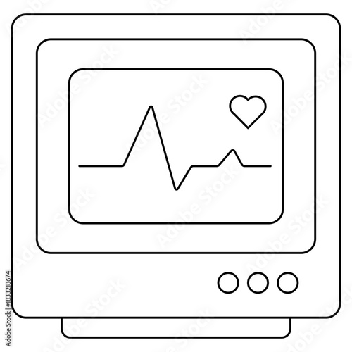 Heart Rate Monitor Vector Logo
