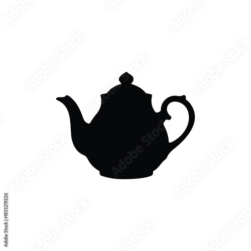Teapot  silhouette icon vector flat design.