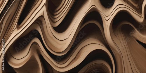 Black and white abstract fractal flow texture with artistic dark curve design