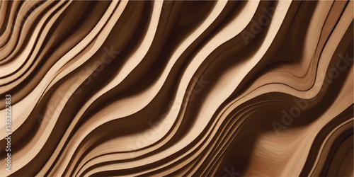 Seamless brown leather and wood geometric pattern design textile illustration