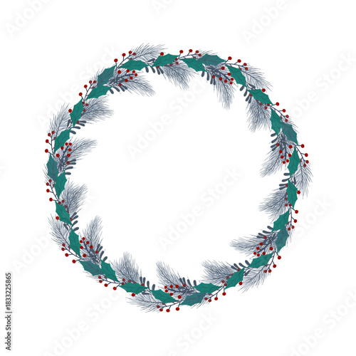 vector christmas wreath