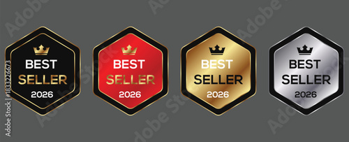 Best Seller 2026 Badge Vector