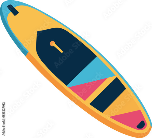 Vector illustration of a paddle board