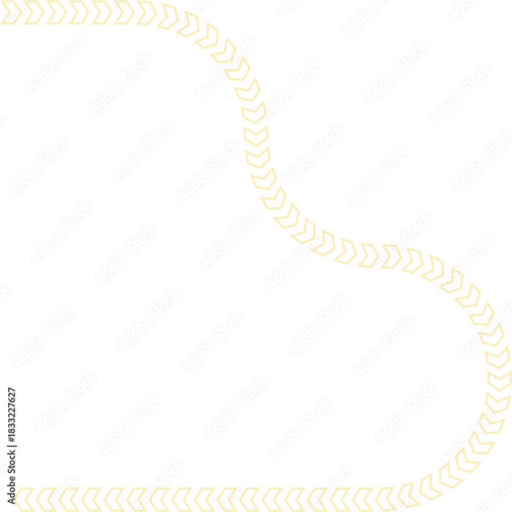 Fototapeta premium Chevron chain forms a glowing contour path with continuous directional flow and rhythmic shaping.