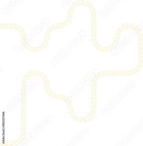 Highlighted chevrons shape a route with glowing contours forming a fluid directional trail.