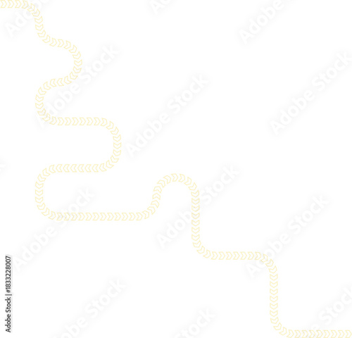 Chevron chain forms a trail sequence marked by progressive flowing contours and directional rhythm.