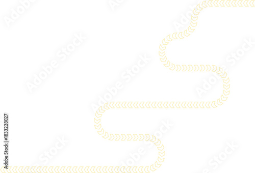 Chevron connection builds a travel line defined by glowing contours and consistent directional flow.