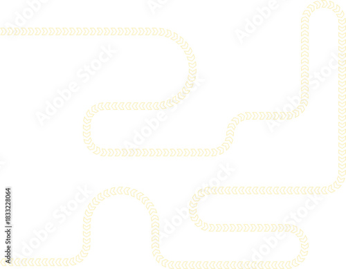 Neon arrow outline forms a unique flowing shape defined by smooth contours and continuous directional movement.