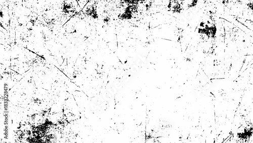 Black grunge texture background with white scratches and speckles Vector, illustration