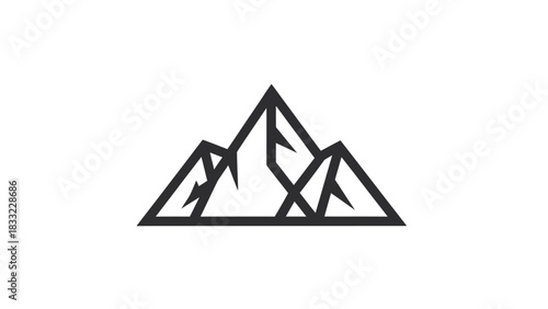 Geometric Mountain Peak Emblem