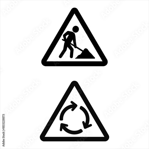 Illustrative design featuring a traffic signal or road crossing indicator with a clear bold visual presence suitable for banners advertisements or informational signage