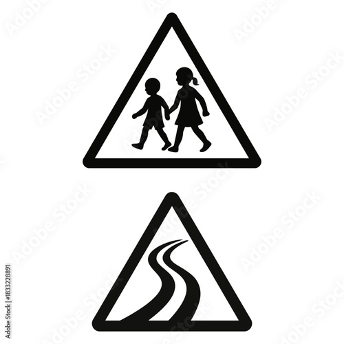 Modern graphic design illustration of a red yellow and green traffic signal controlling road crossing suitable for urban planning safety campaigns or transportation industry advertisements