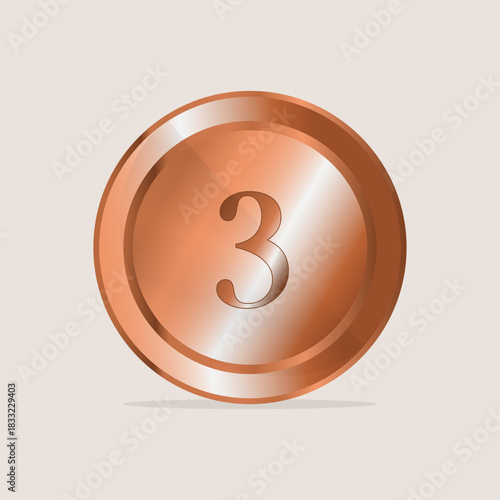 Bronze Medal Minimalistic Illustration