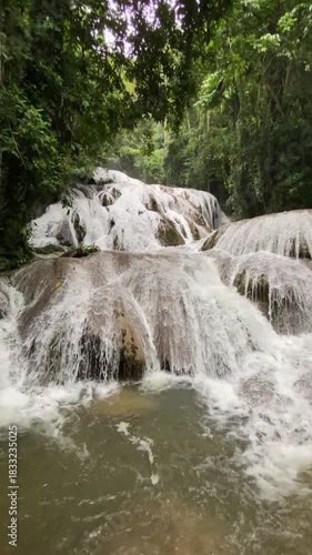 Saluopa Waterfall in Tentena. Central Sulawesi. Indonesia