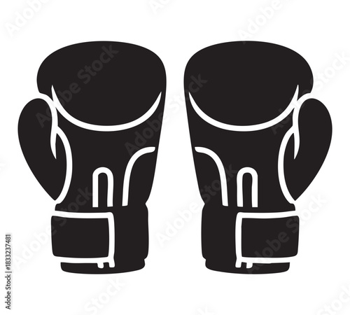 Boxing gloves, vector icon illustration