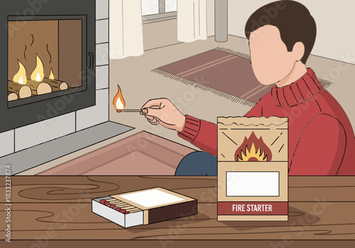 Vector Product Mockup — Fire Starter & Matchbox Brand