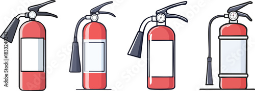 Fire extinguisher icon in bold emergency outline style representing safety equipment preparedness and hazard prevention symbolism