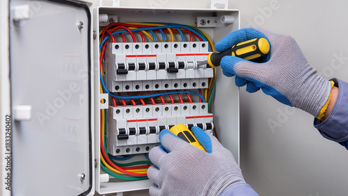 Obraz na płótnie electrician at work 