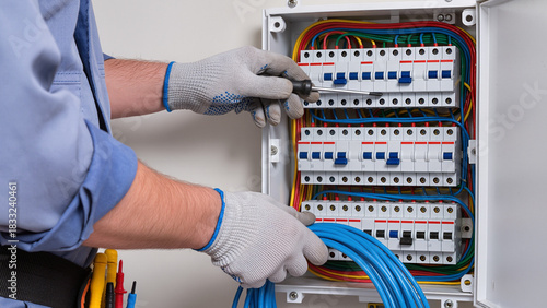 Obraz w ramie electrician at work