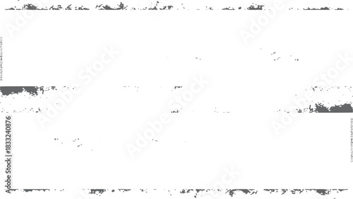 Distressed white background with textured dirt and artistic drop effects. Abstract grunge pattern on white background featuring rough stain and textured elements. 