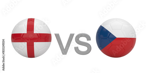England vs Czech Republic soccer match concept with national flag footballs and a 'VS' sign. Free Download England vs Czech Republic soccer match concept with national flag footballs and a 'VS' sign. - GFXLoad
