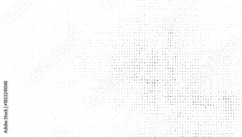 Abstract mild textured halftone effect in black on white for clean grunge backgrounds. Black and white distressed halftone texture overlay for urban abstract design. 