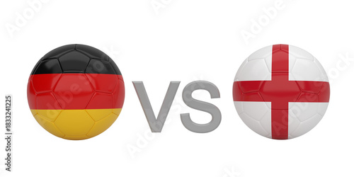 Germany vs England soccer match concept with national flag footballs and a 'VS' sign. Free Download Germany vs England soccer match concept with national flag footballs and a 'VS' sign. - GFXLoad