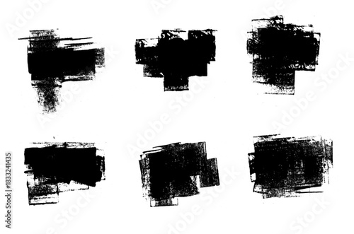 Grunge Stamp Elements For Backgrounds And Banner Labels Vector Set