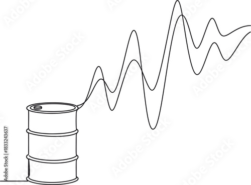 Oil barrel with a data line