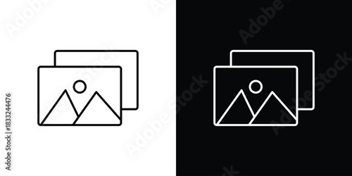 Picture icons vector template, EPS 10 for design