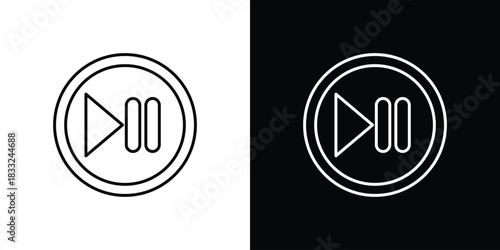Play pause icons vector template, EPS 10 for design