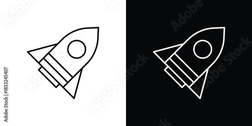 Rocket launch icons vector template, EPS 10 for design